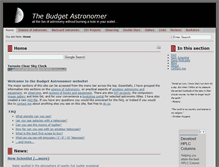Tablet Screenshot of budgetastronomer.ca